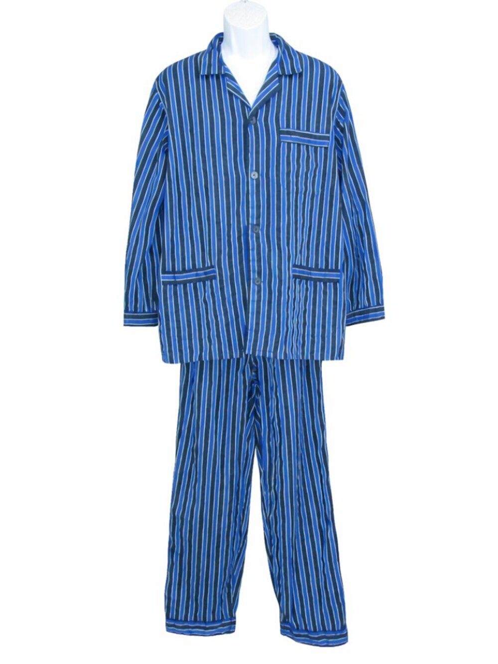 Westbury Men's Luxury Cotton Striped Pajama Set | Size Medium (48/50)